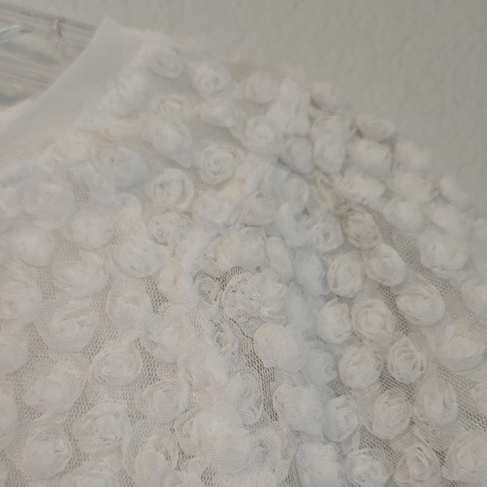 INC International Concepts White Textured Blouse - Picture 4 of 7